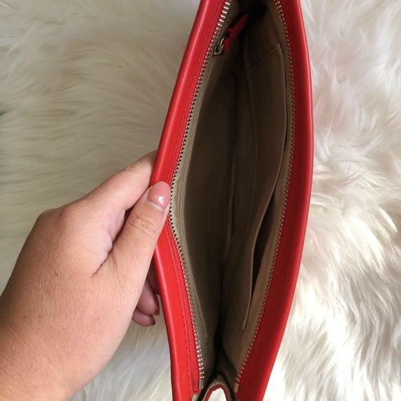 Coach Red Leather Clutch Wristlet - Picture 6 of 8